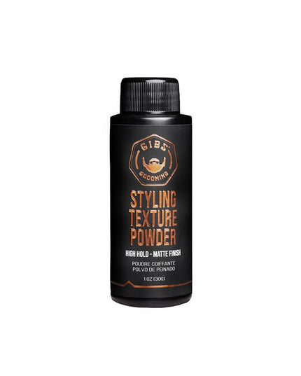 GIBS Styling Texture Powder provides lightweight volume and dynamic texture. Maintain all day texture and volume with a strong re-workable hold and natural matte finish.