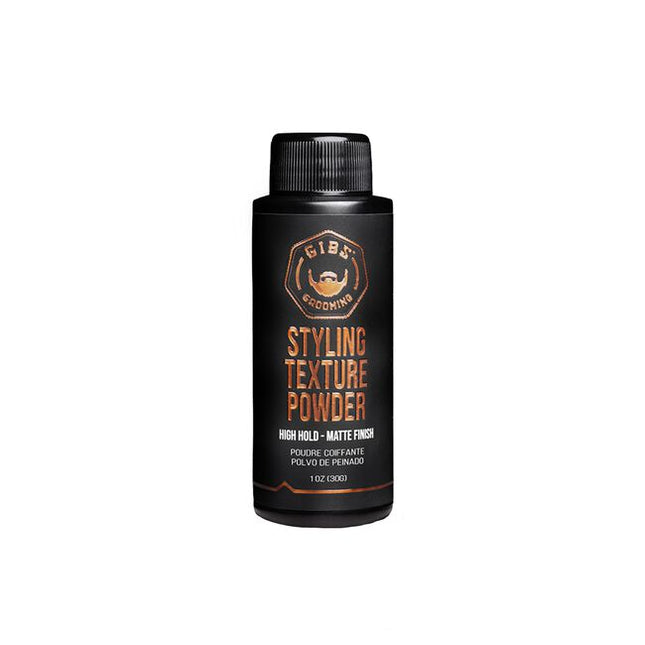 GIBS Styling Texture Powder provides lightweight volume and dynamic texture. Maintain all day texture and volume with a strong re-workable hold and natural matte finish.