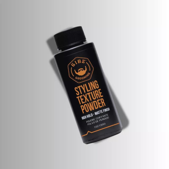 GIBS Styling Texture Powder provides lightweight volume and dynamic texture. Maintain all day texture and volume with a strong re-workable hold and natural matte finish.