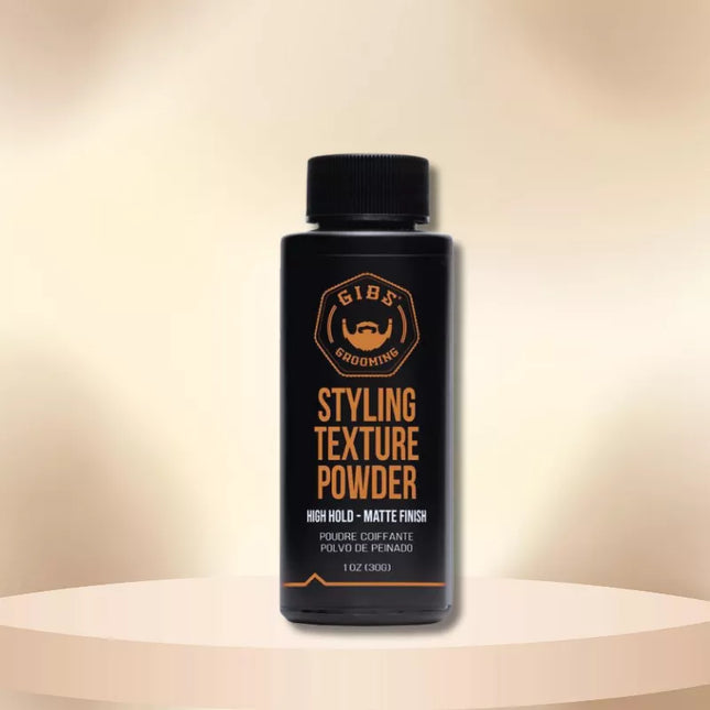 GIBS Styling Texture Powder provides lightweight volume and dynamic texture. Maintain all day texture and volume with a strong re-workable hold and natural matte finish.