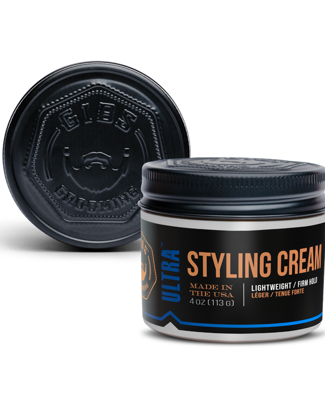 GIBS new styling cream, a whipped, Ultra Light hair styler that delivers the perfect medium hold without weighing you down. Created for all hair types, this versatile styler adds just the right amount of texture, definition, and touchable control with a natural matte finish. Whether you're aiming for a laid-back tousle or a more refined shape, this whipped formula glides on smoothly and rinses out clean.