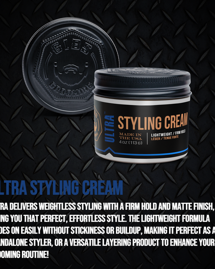 GIBS new styling cream, a whipped, Ultra Light hair styler that delivers the perfect medium hold without weighing you down. Created for all hair types, this versatile styler adds just the right amount of texture, definition, and touchable control with a natural matte finish. Whether you're aiming for a laid-back tousle or a more refined shape, this whipped formula glides on smoothly and rinses out clean.