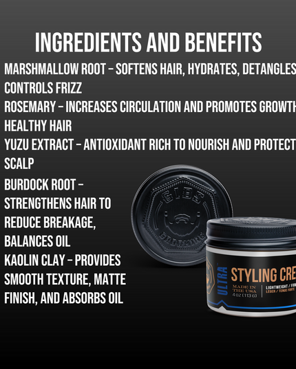 GIBS new styling cream, a whipped, Ultra Light hair styler that delivers the perfect medium hold without weighing you down. Created for all hair types, this versatile styler adds just the right amount of texture, definition, and touchable control with a natural matte finish. Whether you're aiming for a laid-back tousle or a more refined shape, this whipped formula glides on smoothly and rinses out clean.