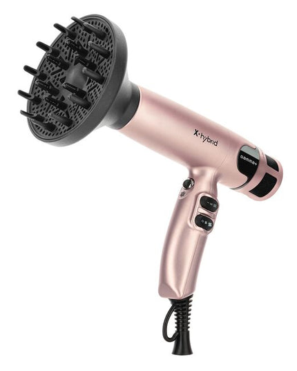 The Gamma+ Hair X-Hybrid Professional Hair Dryer is your go-to tool for innovative, high-quality, and reliable performance in the salon. Crafted with professionals in mind, it combines power, Ionic technology, temperature control, and ergonomic design to elevate your styling experience."