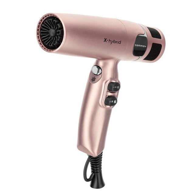 The Gamma+ Hair X-Hybrid Professional Hair Dryer is your go-to tool for innovative, high-quality, and reliable performance in the salon. Crafted with professionals in mind, it combines power, Ionic technology, temperature control, and ergonomic design to elevate your styling experience."