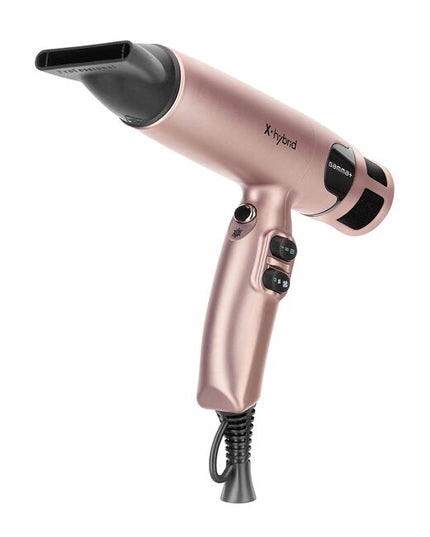 The Gamma+ Hair X-Hybrid Professional Hair Dryer is your go-to tool for innovative, high-quality, and reliable performance in the salon. Crafted with professionals in mind, it combines power, Ionic technology, temperature control, and ergonomic design to elevate your styling experience."