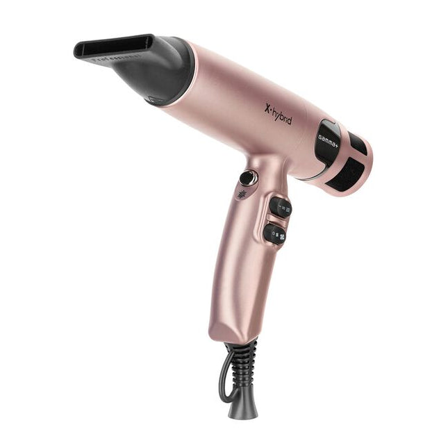 The Gamma+ Hair X-Hybrid Professional Hair Dryer is your go-to tool for innovative, high-quality, and reliable performance in the salon. Crafted with professionals in mind, it combines power, Ionic technology, temperature control, and ergonomic design to elevate your styling experience."