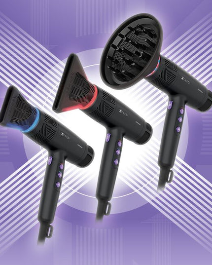 Exhilarating tech meets next-generation performance in the GAMMA+ Xceed Professional Hair Dryer. The high-efficiency digital brushless motor produces up to 120,000 RPM, bringing ultra-concentrated airflow for faster drying, controlled styling, and reduced heat stress. With 12 heat and speed combinations controlled through a sleek LED interface, this hair dryer is the modish answer to every head of hair.