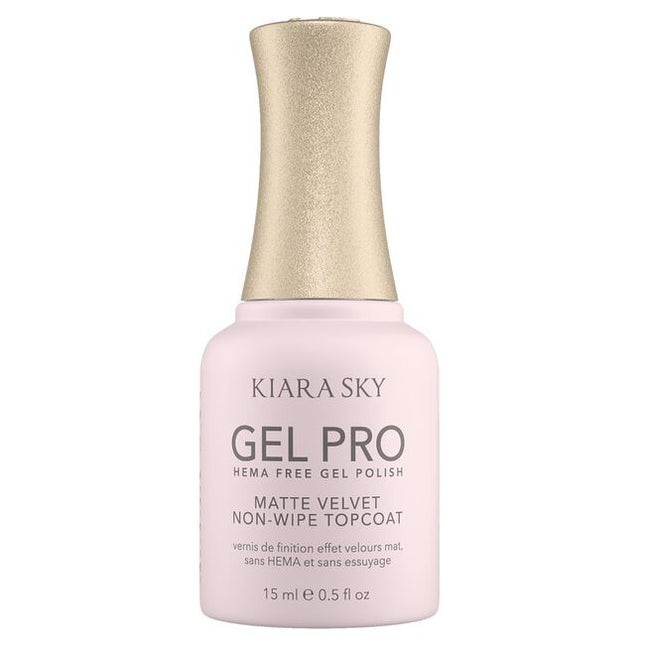 The Gel Pro HEMA-Free Matte Velvet Non-Wipe Top Coat delivers a smooth, velvety matte finish with a luxurious, soft-touch effect. Designed for professionals who want a flawless, modern matte look without the sticky residue, this top coat requires no wiping after curing.