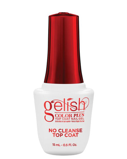 GET GELISH'S SMOOTHEST, EASIEST APPLICATION EVER with the NEW Color Plus line coming in more vibrancy and pop than ever, as well as more brilliance with the NEW No Cleanse Top Coat. Get high shine in less steps with an improved and clean formula.