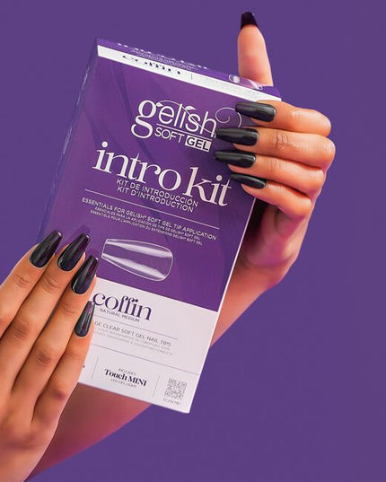 The speed of applying pre-shaped full coverage soft gel tips can't be beat, combined with the light speed curing of Gelish Gel. You've never created nails with anything faster than this!