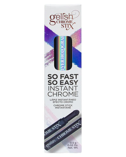Chrome Stix is the easiest and fastest way to achieve a gorgeous chrome finish to your gel manicure! Chrome Stix is launching four more multi-dimensional shades that are guaranteed to take your nail look to the next level. Chrome Stix offer a reflective chrome shine that cannot be achieved with gel polish or lacquer applications alone.