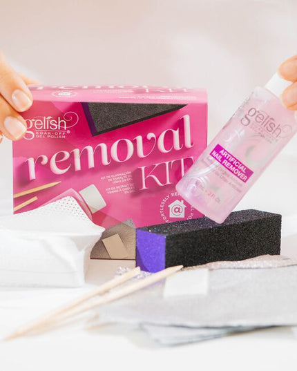 Removal Kit Includes:

(1) - Artificial Nail Remover, 2 fl. oz.
(20) - Foil Remover Wraps
(1) - Buffer Block
(2) - Orangewood Sticks