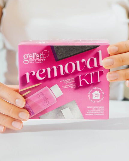 Removal Kit Includes:

(1) - Artificial Nail Remover, 2 fl. oz.
(20) - Foil Remover Wraps
(1) - Buffer Block
(2) - Orangewood Sticks