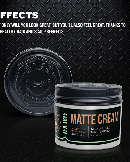 A lightweight cream for a light but lasting hold. Adds texture and flexibility all with a natural matte finish.