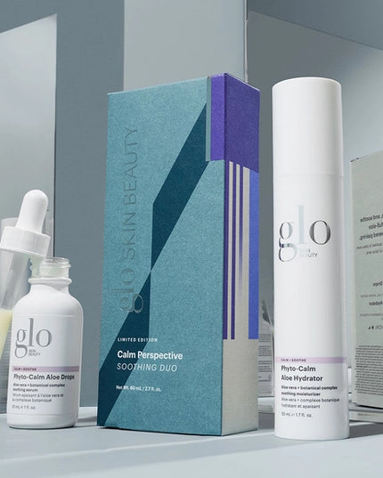 Calm and soothe stressed skin with best-selling skin-caring essentials, Phyto-Calm Aloe Drops and Phyto-Calm Aloe Hydrator. Perfect for reactive, sensitive, or dry skin, this duo is powered by anti-inflammatory aloe vera, cooling botanical extracts, and conditioning oils to soften, lock moisture deep within, and strengthen skin’s moisture barrier. Plumping and improving suppleness, skin’s natural vitality and radiance is restored.