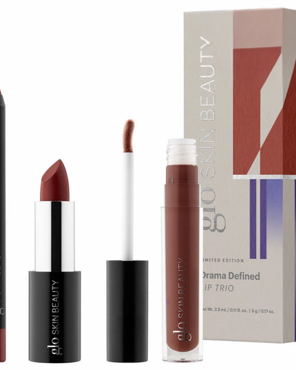 Save 39% on this elevated full-size lip trio in bold, statement hues, easy to layer or wear solo.

Kit Includes Full Size:

• Conditioning Lip Gloss in Speakeasy: Sheer Mahogany

• Satin Lipstick in Roaring 20s: Deep Berry

• Precision Lip Pencil in Vino: Raisin Wine