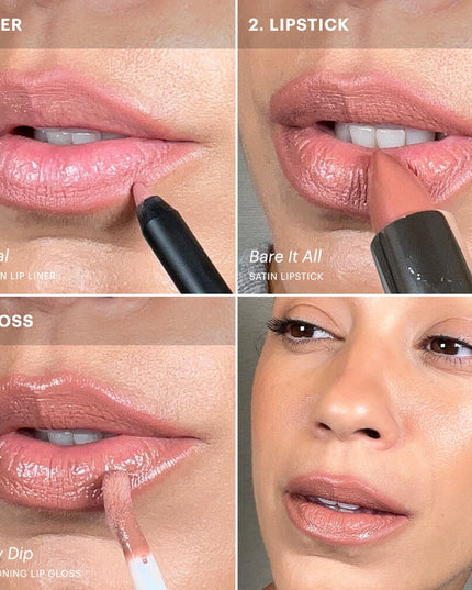 Save 39% on this full-size lip trio in effortless neutral hues, easy to layer or wear solo.