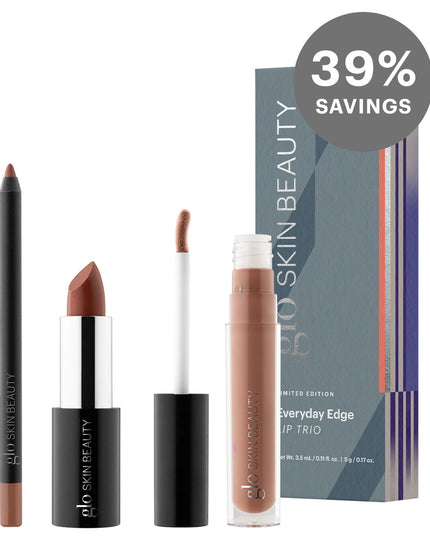 Save 39% on this full-size lip trio in effortless neutral hues, easy to layer or wear solo.