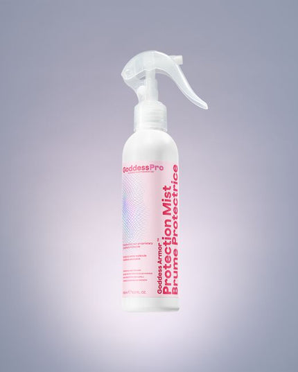 The BioProtection Kit™ is a 2-step, no-processing-time, salon-exclusive service designed to protect hair integrity through chemical services. Powered by the proprietary dual-peptide Goddess Molecule™, it creates a better foundation for healthier-looking, longer-lasting hair with less breakage, better color retention, more shine, and improved style longevity.
