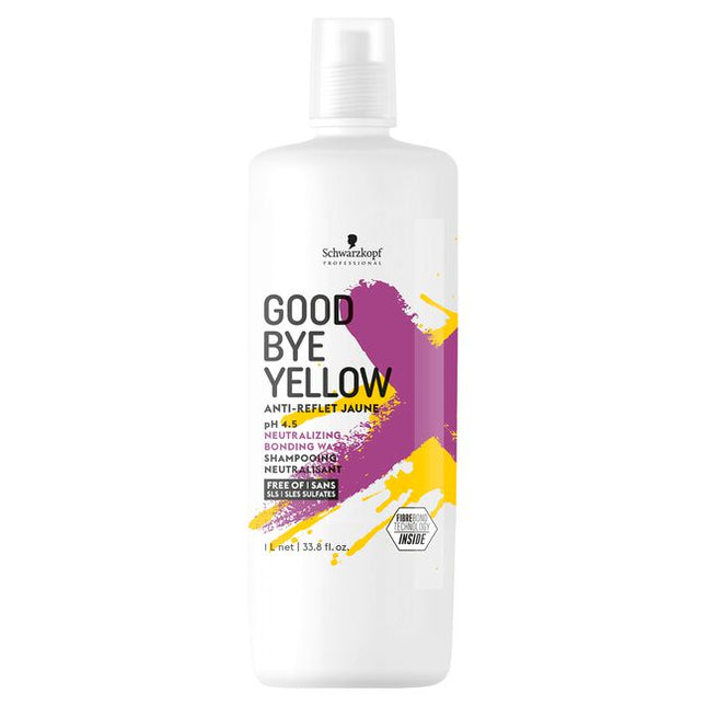 Goodbye Yellow is Schwarzkopf Professional's first highly-pigmented, anti-yellow wash. Free of SLS/SLES sulphates, this wash provides a gentle cleansing action and instant tonal deposit to counteract and neutralise underlying warm tones.

