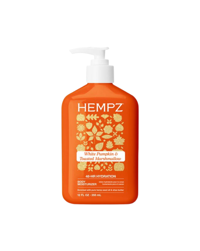 Nourish your skin with "Not Your Basic Pumpkin" Body Moisturizer. This hydrating blend of roasted pumpkin, pecan praline, and marshmallows delivers a cozy scent while keeping your skin soft and hydrated.