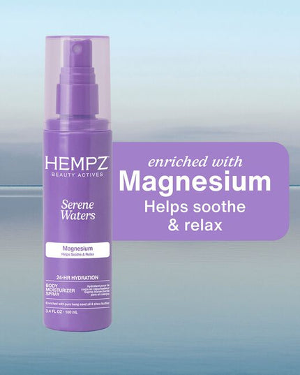 Light-weight hydration moisturizer that also doubles as a fragrance mist. Packed with softening ingredients for a quick moisture boost and easy application. Perfect for hydration on-the-go and for layering with your other Hempz products.