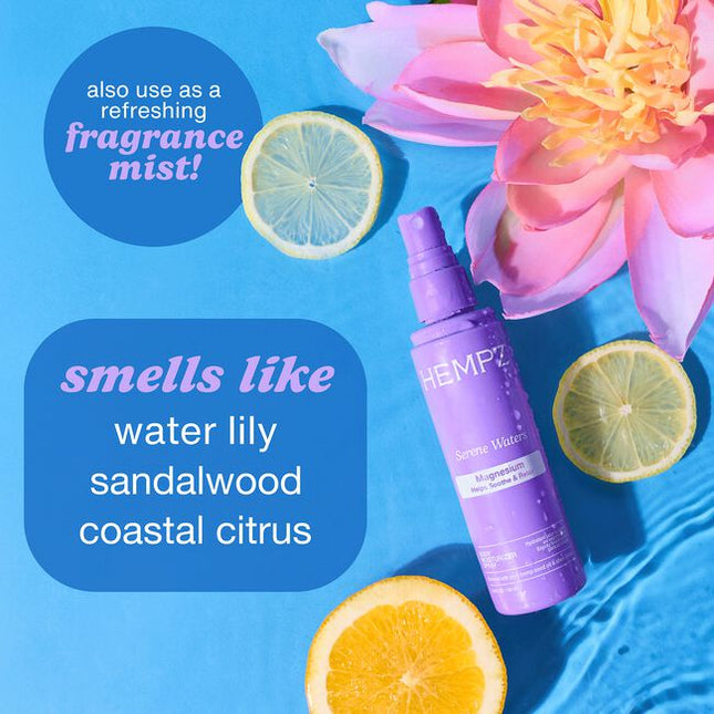 Light-weight hydration moisturizer that also doubles as a fragrance mist. Packed with softening ingredients for a quick moisture boost and easy application. Perfect for hydration on-the-go and for layering with your other Hempz products.
