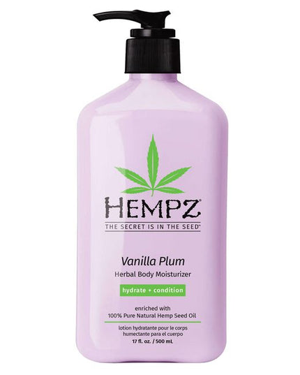 Hempz Limited Edition Vanilla Plum Herbal Body Moisturizer is a flowery fragrance with warm notes of vanilla, brought back by popular demand!