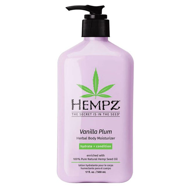 Hempz Limited Edition Vanilla Plum Herbal Body Moisturizer is a flowery fragrance with warm notes of vanilla, brought back by popular demand!