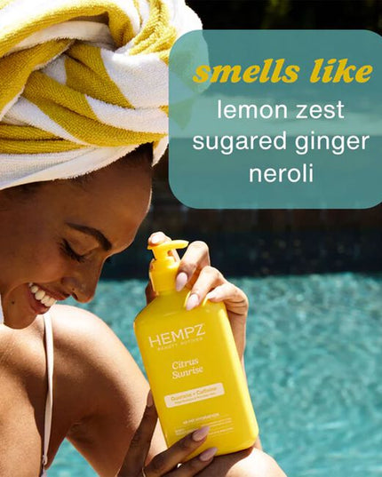 Get your daily dose of dopamine. This energizing lotion is your morning mood boost! Revitalize skin with guarana, caffeine, citrus fruit complex and essential oils. Boosts your mood and your glow to more radiant skin.