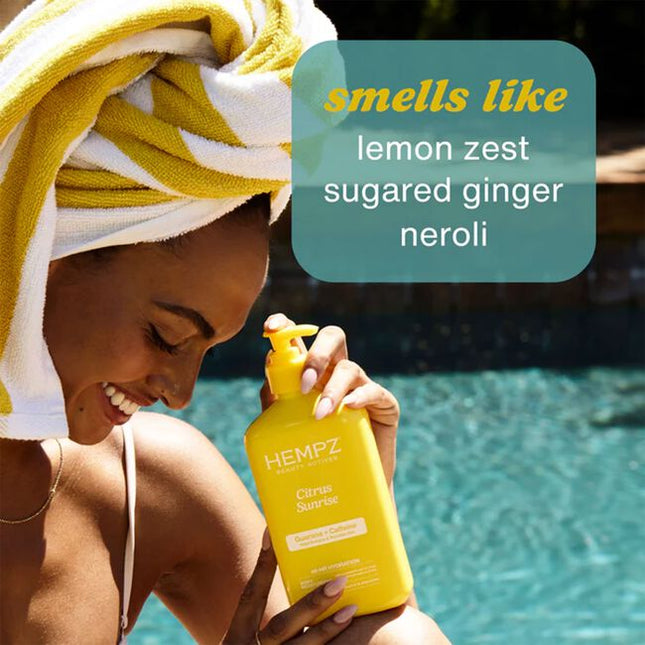 Get your daily dose of dopamine. This energizing lotion is your morning mood boost! Revitalize skin with guarana, caffeine, citrus fruit complex and essential oils. Boosts your mood and your glow to more radiant skin.