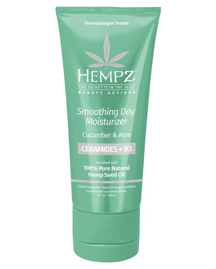 Enriched with Ceramides + B3. Ceramides help support the skin’s moisture barrier by making the skin appear firmer and smoother. B3 helps improve skin’s hydration and elasticity. Point of difference: Hempz has paired ceramides + B3 with their signature ingredient, hemp seed oil. Nature’s most perfectly balanced oil, it moisturizes, protects, heals, and calms skin while delivering anti-aging benefits.