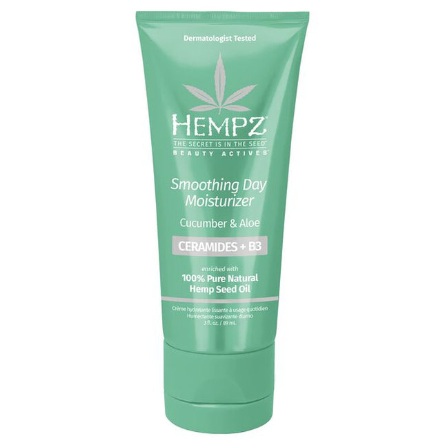 Enriched with Ceramides + B3. Ceramides help support the skin’s moisture barrier by making the skin appear firmer and smoother. B3 helps improve skin’s hydration and elasticity. Point of difference: Hempz has paired ceramides + B3 with their signature ingredient, hemp seed oil. Nature’s most perfectly balanced oil, it moisturizes, protects, heals, and calms skin while delivering anti-aging benefits.