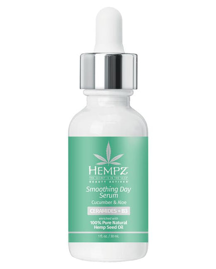 Enriched with Ceramides + B3. Ceramides help support the skin’s moisture barrier by making the skin appear firmer and smoother. B3 helps improve skin’s hydration and elasticity. Point of difference: Hempz has paired ceramides + B3 with their signature ingredient, hemp seed oil. Nature’s most perfectly balanced oil, it moisturizes, protects, heals, and calms skin while delivering anti-aging benefits.