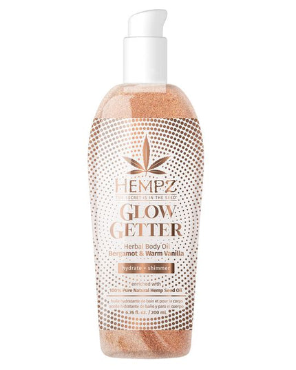 New! GLOW GETTER Herbal Body Oil - Get Get glowing with Glow Getter Herbal Body Oil, a sensual hydrating formula that leaves skin shimmering and hydrated. Multi-purpose for Hair, Body & Nails.