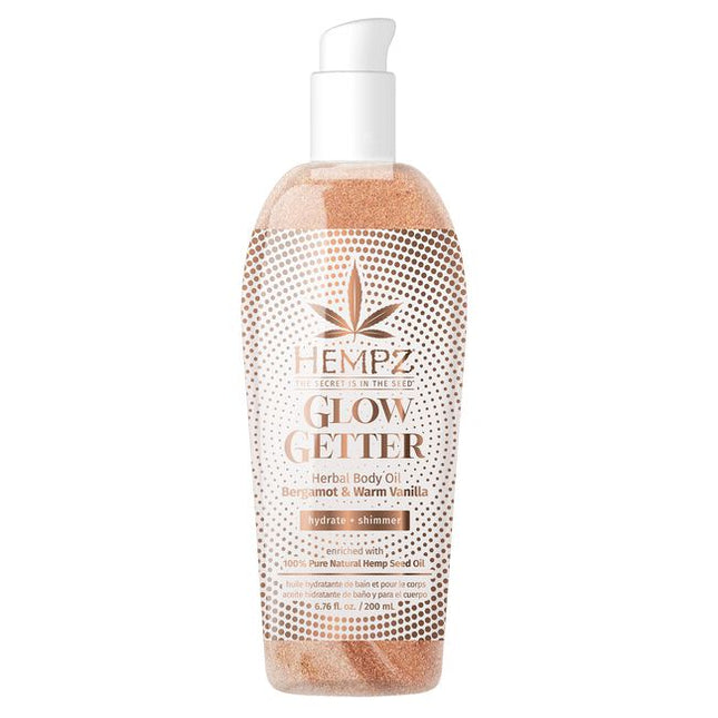 New! GLOW GETTER Herbal Body Oil - Get Get glowing with Glow Getter Herbal Body Oil, a sensual hydrating formula that leaves skin shimmering and hydrated. Multi-purpose for Hair, Body & Nails.