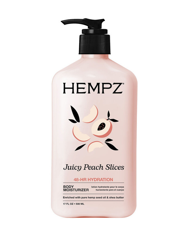 Core line extension that delivers everyday hydration with deep moisturization from Hemp Seed Oil and Peach Extract in a sweet, fruity scent.