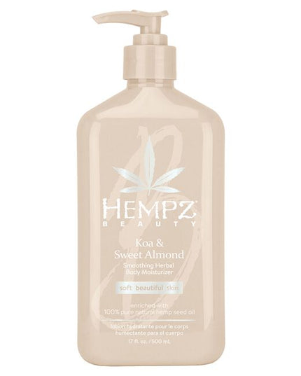 Koa & Sweet Almond Smoothing Herbal Body Moisturizer, helps create soft, beautiful skin by quickly absorbing into the skin helping to hydrate, soften and smooth.