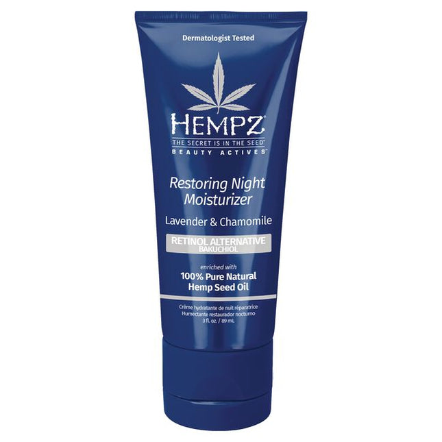 Enriched with Bakuchiol. A plant-based, vegan-friendly retinol alternative, bakuchiol helps reduce the appearance of wrinkles and fine lines to help make skin look firmer and smoother. Point of difference: Hempz has paired bakuchiol with their signature ingredient, hemp seed oil. Nature’s most perfectly balanced oil, it moisturizes, protects, heals, and calms skin while delivering anti-aging benefits.