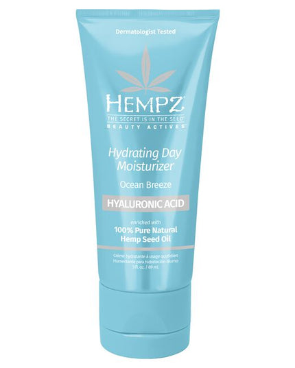 Enriched with Hyaluronic Acid. Helps skin retain moisture and alleviate dryness. Point of difference: Hempz has paired hyaluronic acid with their signature ingredient, hemp seed oil. Nature’s most perfectly balanced oil, it moisturizes, protects, heals, and calms skin while delivering anti-aging benefits.