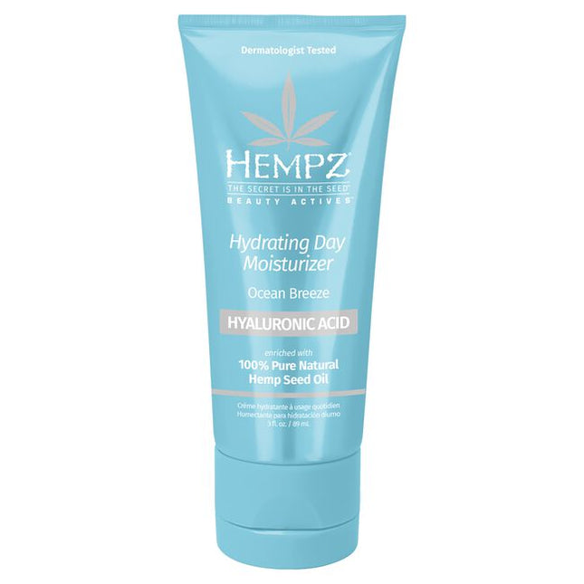 Enriched with Hyaluronic Acid. Helps skin retain moisture and alleviate dryness. Point of difference: Hempz has paired hyaluronic acid with their signature ingredient, hemp seed oil. Nature’s most perfectly balanced oil, it moisturizes, protects, heals, and calms skin while delivering anti-aging benefits.