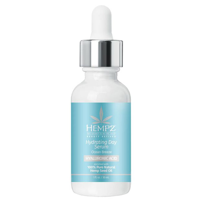 Enriched with Hyaluronic Acid. Helps skin retain moisture and alleviate dryness. Point of difference: Hempz has paired hyaluronic acid with their signature ingredient, hemp seed oil. Nature’s most perfectly balanced oil, it moisturizes, protects, heals, and calms skin while delivering anti-aging benefits.