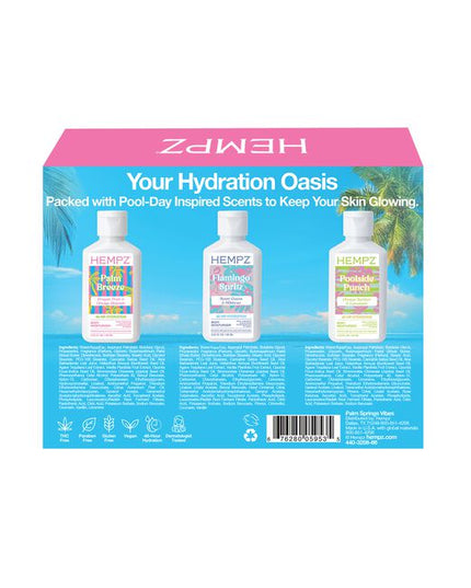 This limited-edition collection is all about fun in the sun and days by the pool, with unique, long-lasting summery scents that embrace the vibe of a Palm Springs Pool Party, combined with skin-loving ingredients to keep skin hydrated.