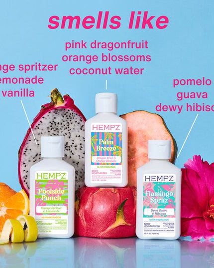 This limited-edition collection is all about fun in the sun and days by the pool, with unique, long-lasting summery scents that embrace the vibe of a Palm Springs Pool Party, combined with skin-loving ingredients to keep skin hydrated.