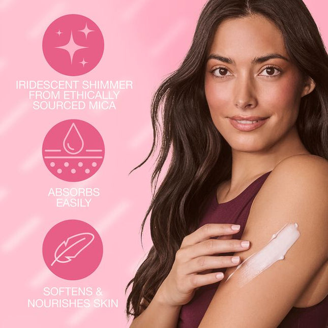 This collection has been made to celebrate you with a unique, long-lasting fruity and sparkling scent that celebrates everything from the simple to the extravagant, combined with skin-loving ingredients to keep skin hydrated with added subtle shimmer.