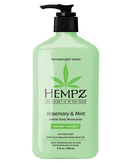 New! Rosemary & Mint Herbal Body Moisturizer - Reinvigorate and hydrate skin with Hempz refreshing new Rosemary & Mint Herbal Body Moisturizer.