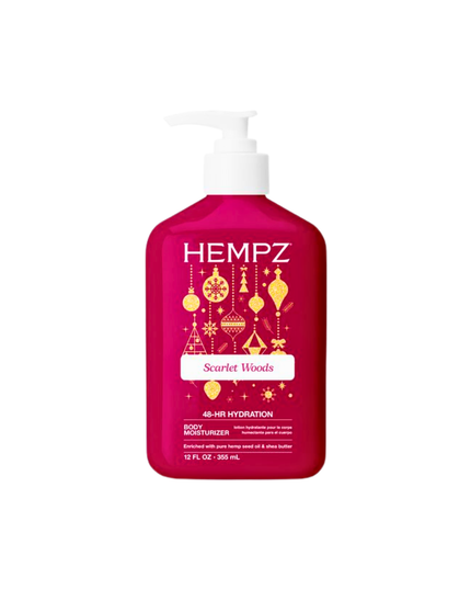 A warm, senusal take on the holidays—Hempz Scarlet Woods Moisturizing Body Lotion.