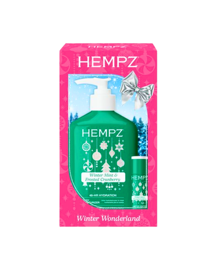 Hempz - Winter Wonderland Winter Mint & Frosted Cranberry Moisturizing Lotion & Lip Balm Gift Set