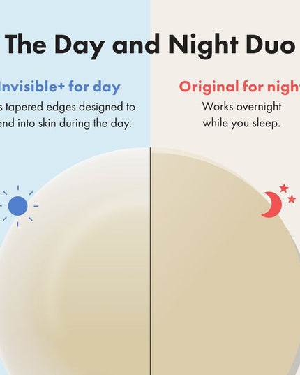 No matter when a pimple strikes, you’ll be prepared with this duo pack. Spot a zit before bed? Hit it with the award-winning Mighty Patch™ Original patch. Woke up with a zit? Use the barely-there Mighty Patch™ Invisible+ patch. Both absorb gunk in 6-8 hours but provide coverage for different times of day. You’ll get 6 of each patch to help you during gunk-mergencies, 24/7.